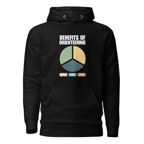 Benefits of Orienteering Pie Chart Hoodie 
