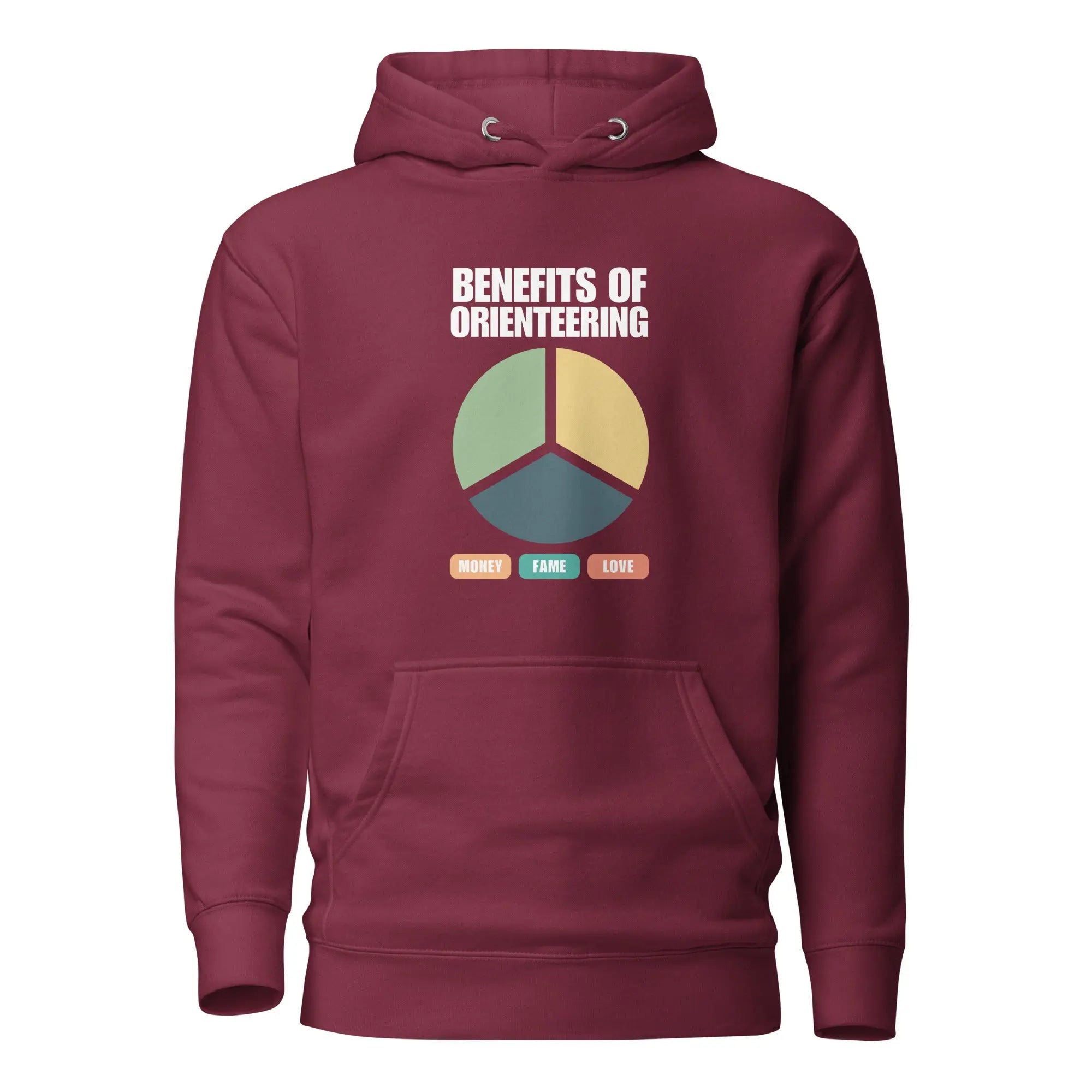 Benefits of Orienteering Pie Chart Hoodie 