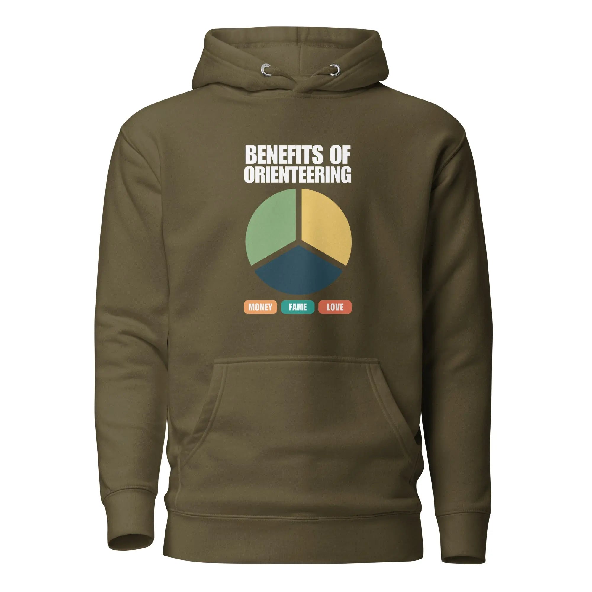 Benefits of Orienteering Pie Chart Hoodie 