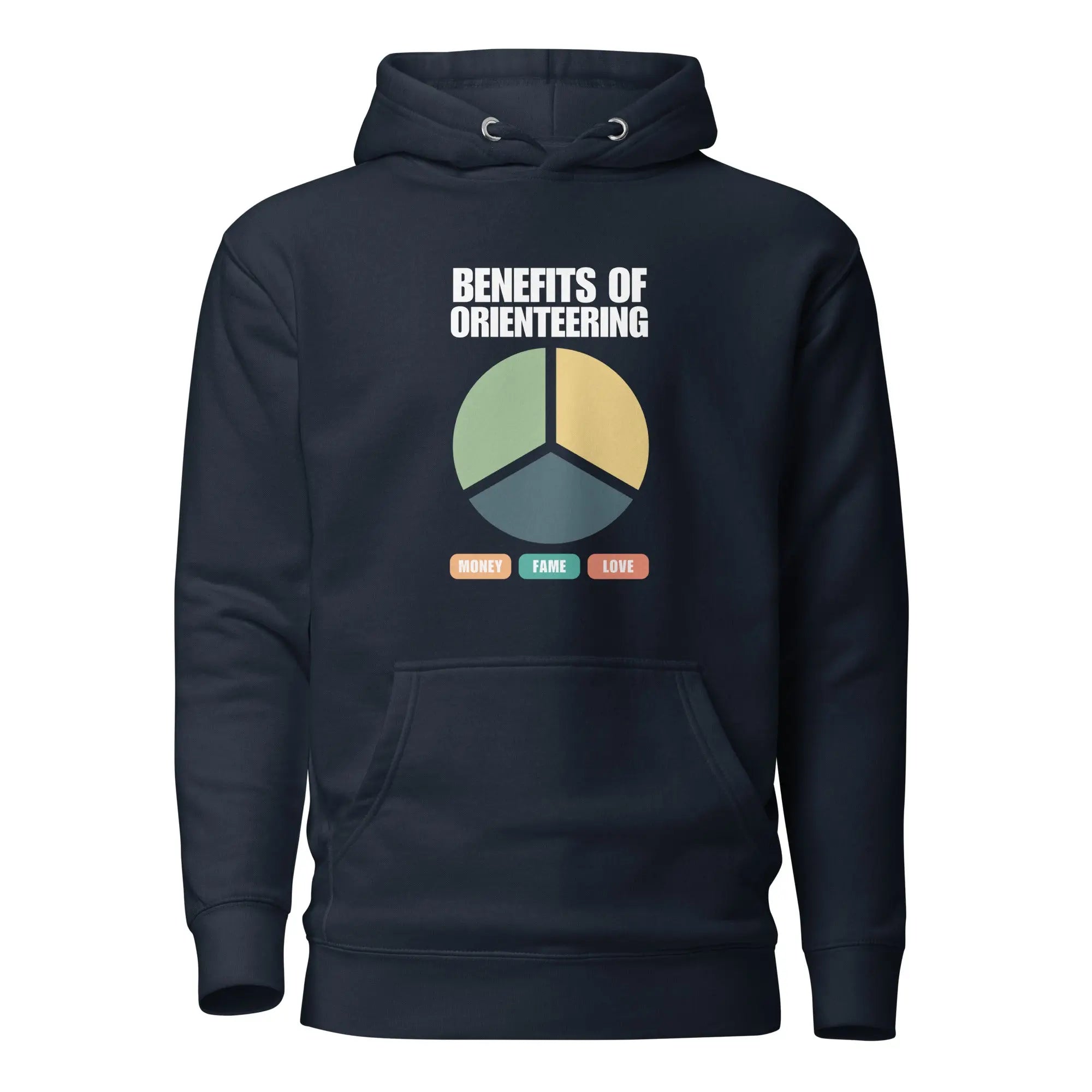 Benefits of Orienteering Pie Chart Hoodie 