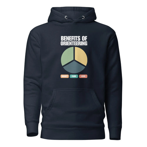 Benefits of Orienteering Pie Chart Hoodie 