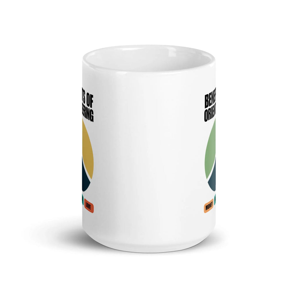 Benefits of Orienteering Pie Chart Mug 