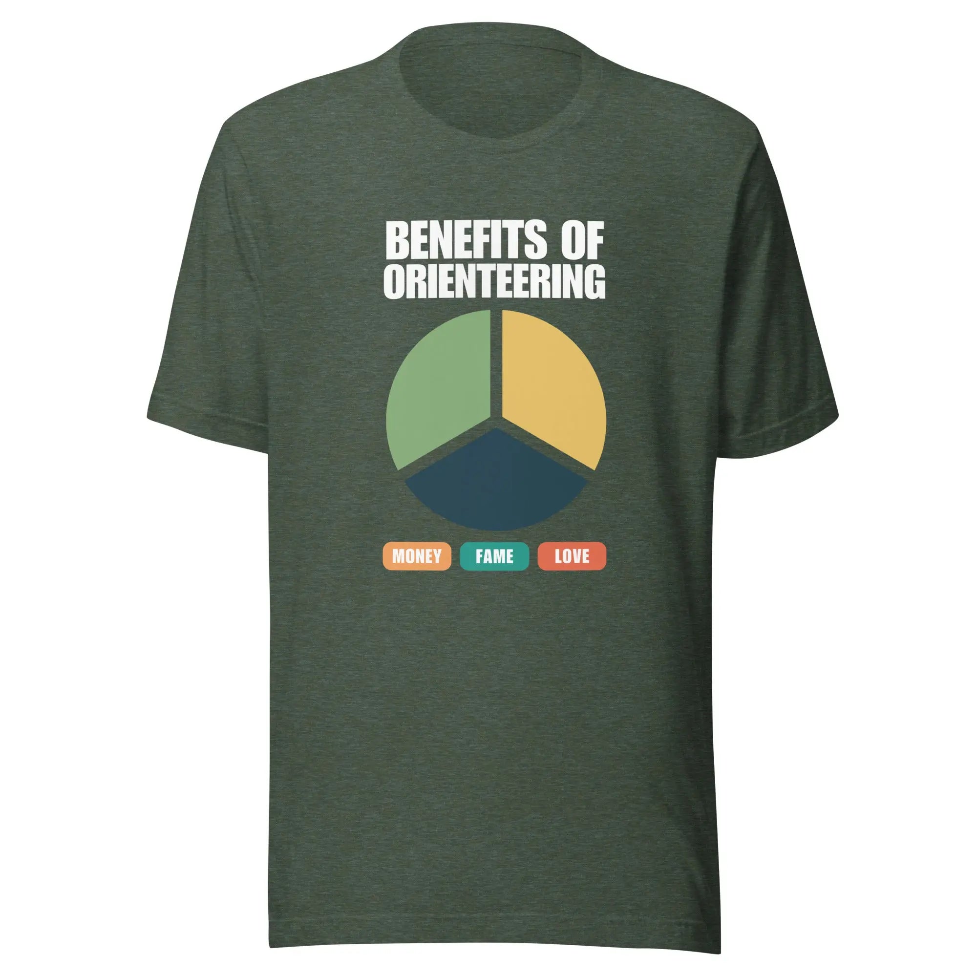 Benefits of Orienteering Pie Chart T-shirt 