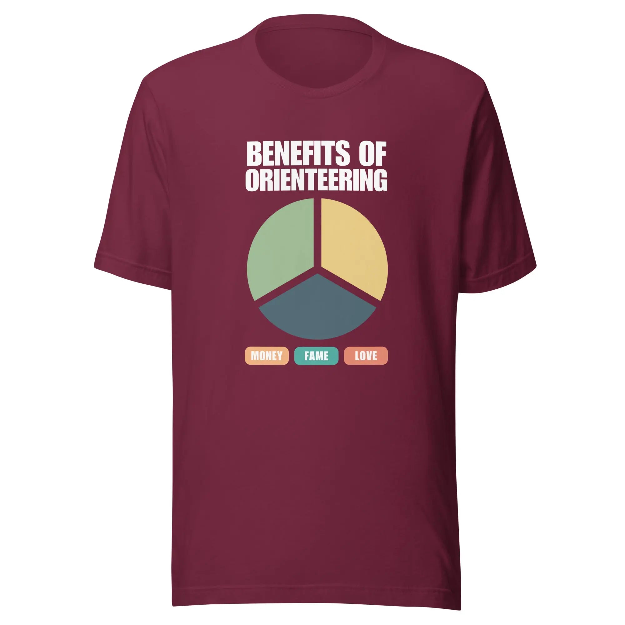 Benefits of Orienteering Pie Chart T-shirt 