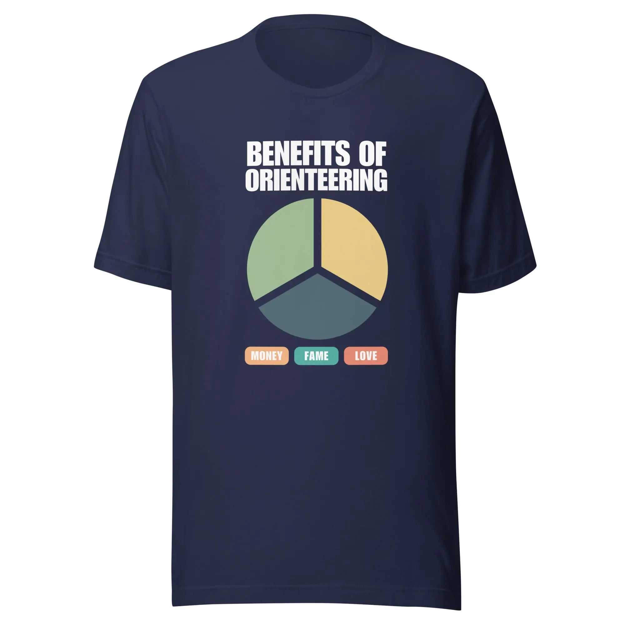 Benefits of Orienteering Pie Chart T-shirt 