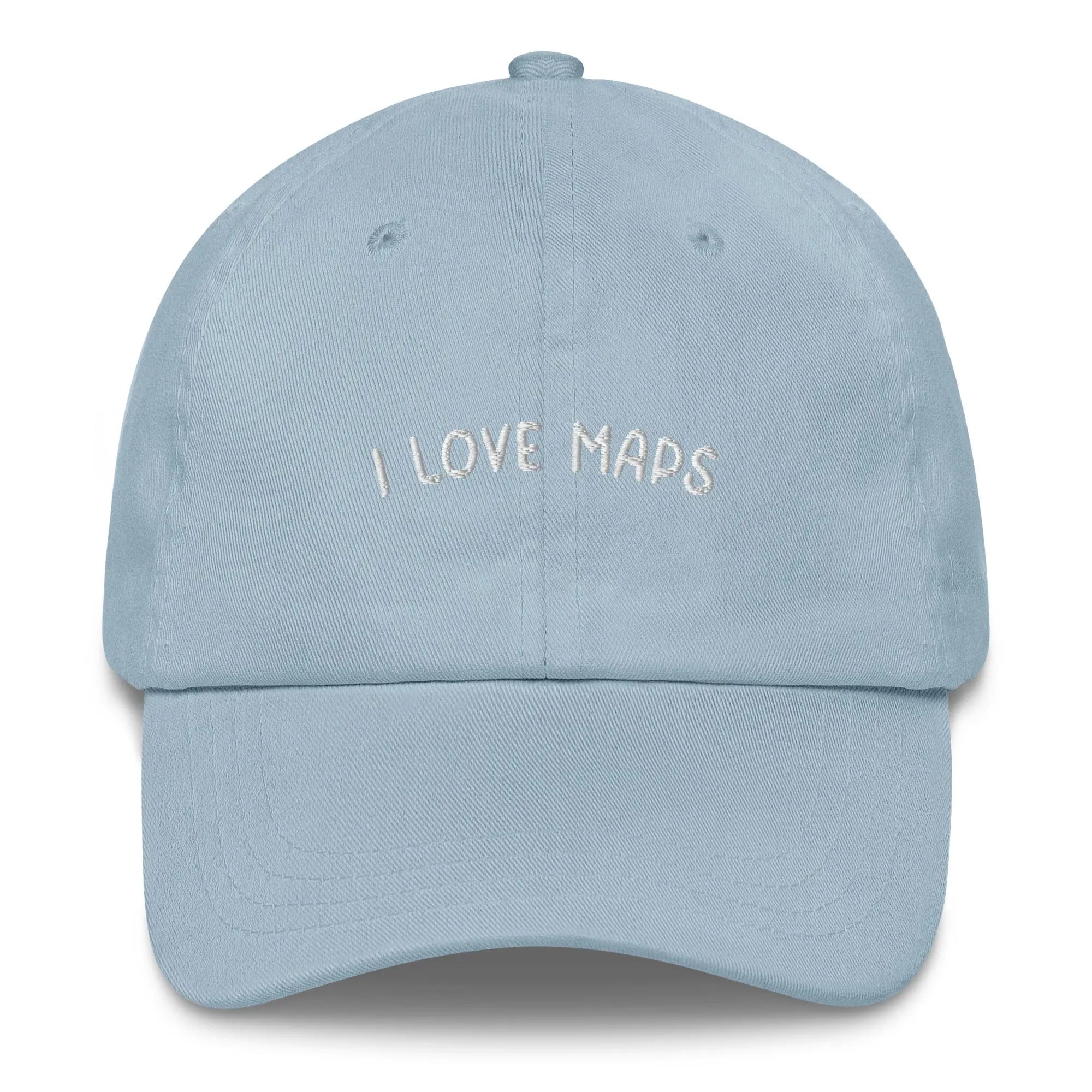 I Love Maps Embroidered Cap 