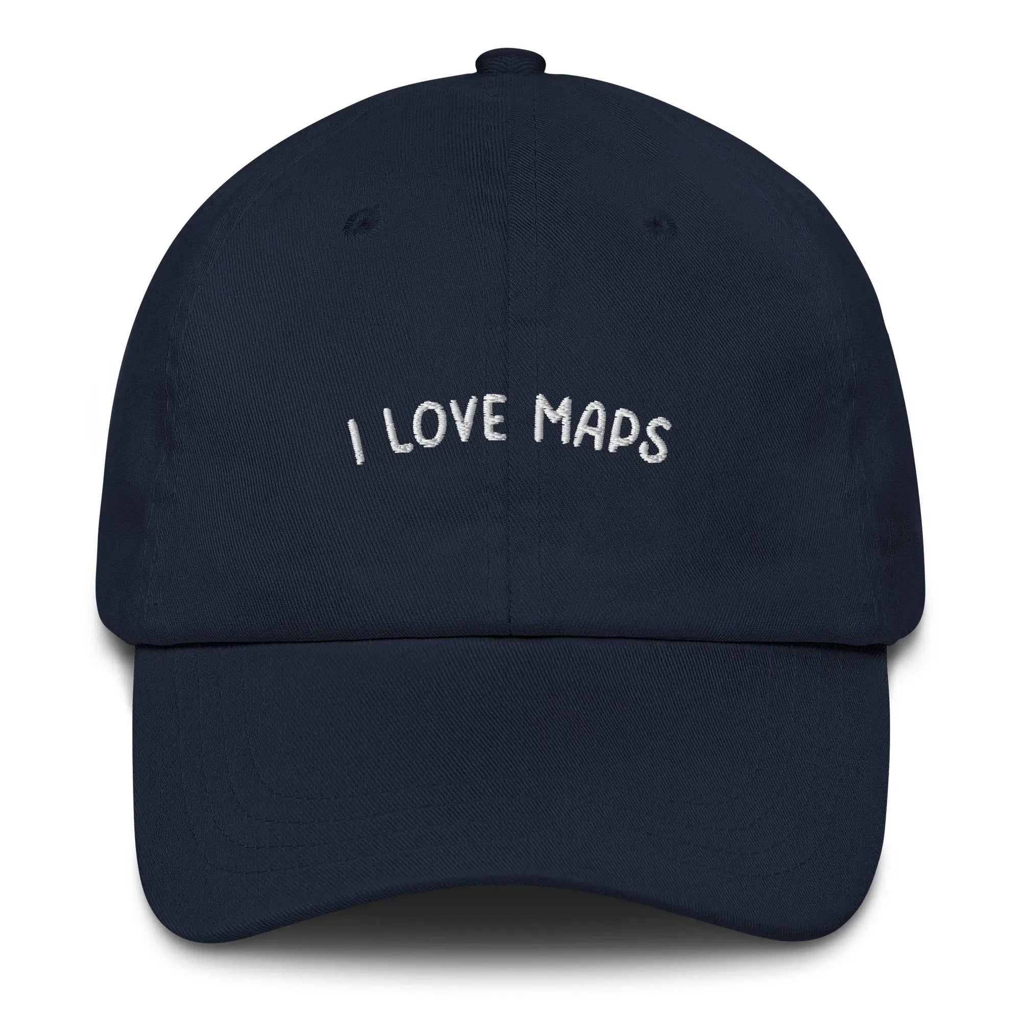I Love Maps Embroidered Cap 