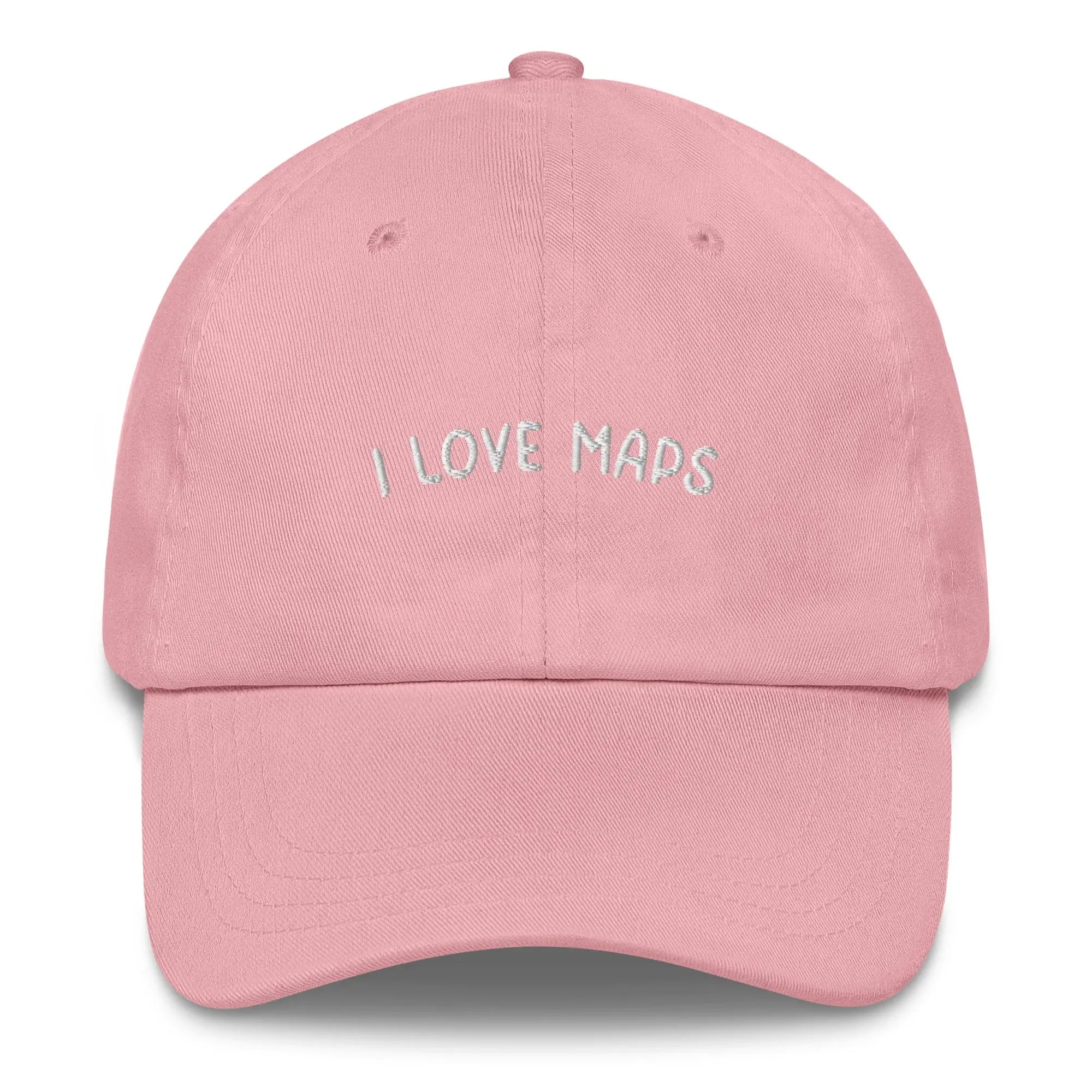 I Love Maps Embroidered Cap 