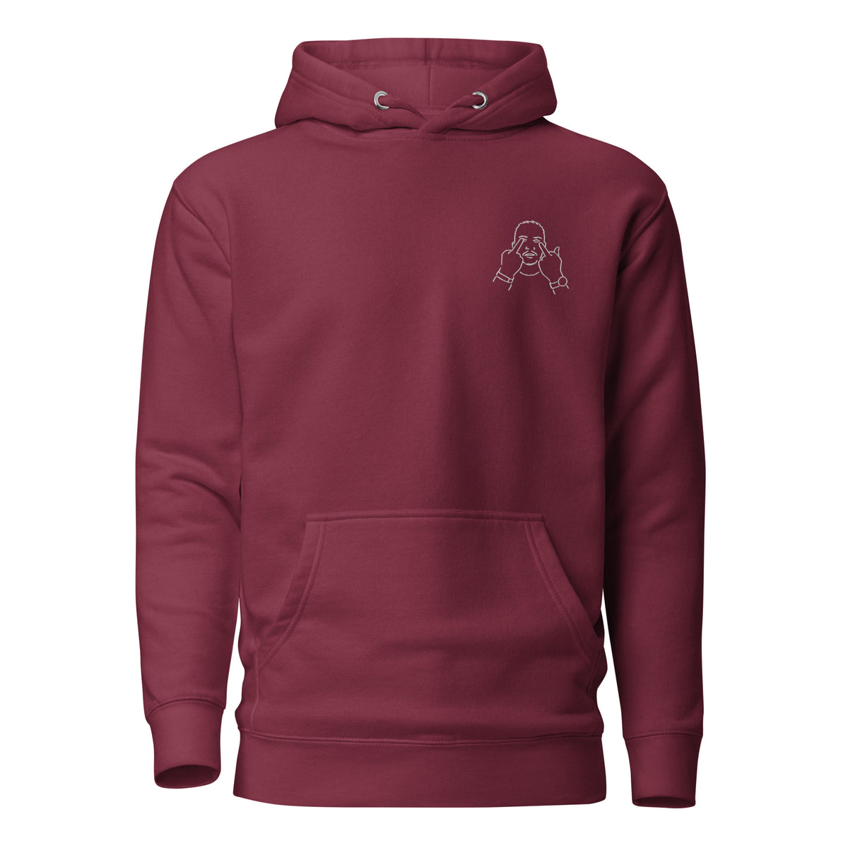 Product mockup maroon