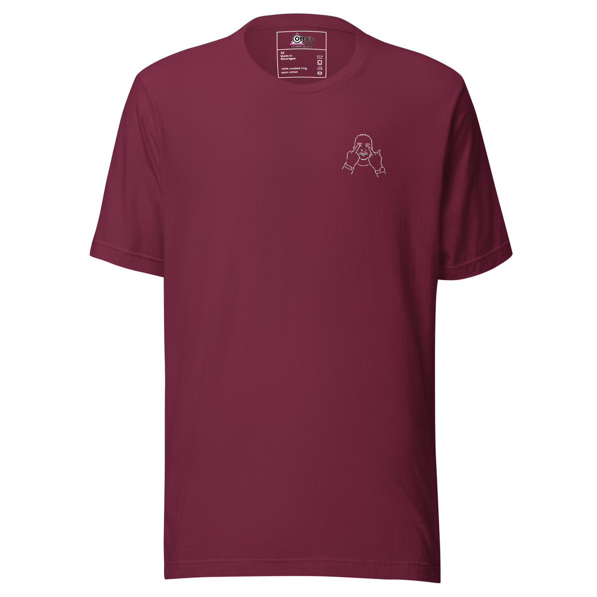 Product mockup maroon